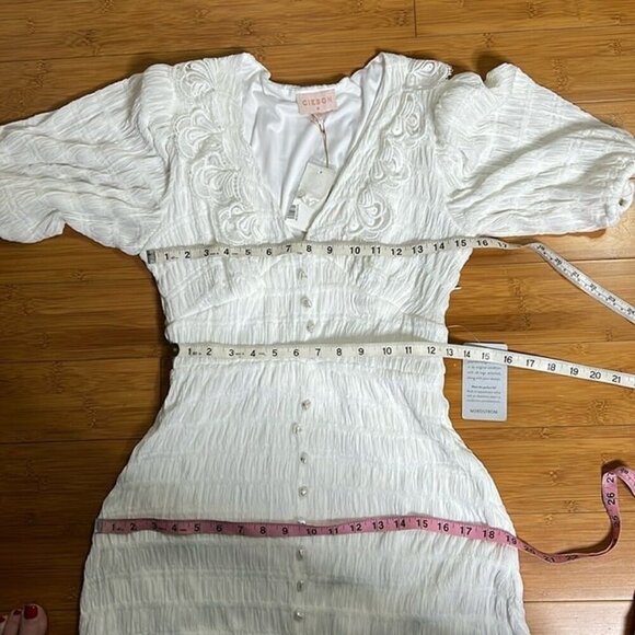 NWT CIEBON Madison Ruffle Shirred Maxi Dress SZ M - Picture 6 of 12